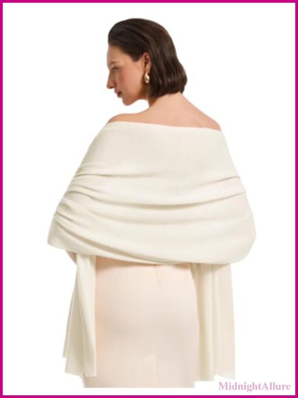 Wool Cashmere Blend Shawl Wrap Evening Wedding Large Scarf